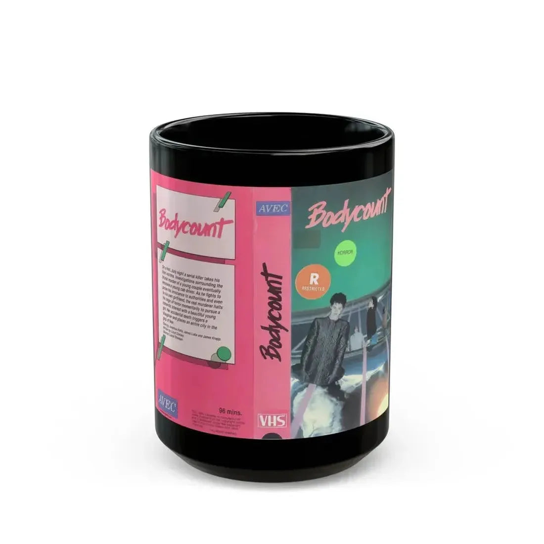 BODYCOUNT HORROR (VHS COVER) - Black Coffee Mug 15oz - Go Mug Yourself
