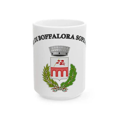 Boffalora sopra Ticino-Bandiera (Italy) White Coffee Mug 15oz - Go Mug Yourself