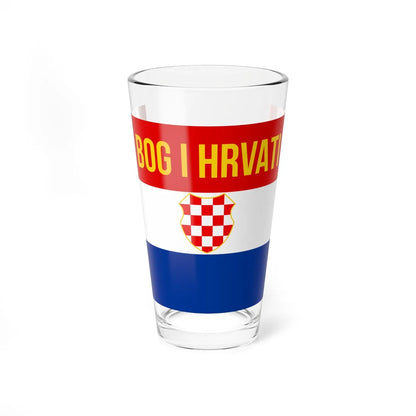 Bog i Hrvati flag (Croatia) Pint Glass 16oz 16oz - Go Mug Yourself