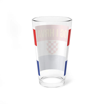 Bog i Hrvati flag (Croatia) Pint Glass 16oz - Go Mug Yourself