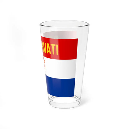 Bog i Hrvati flag (Croatia) Pint Glass 16oz - Go Mug Yourself