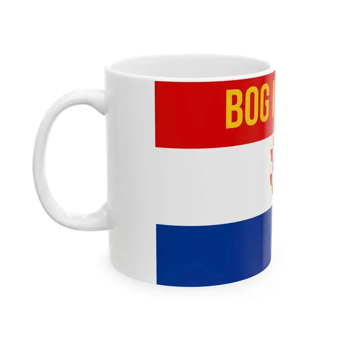 Bog i Hrvati flag (Croatia) White Coffee Mug - Go Mug Yourself