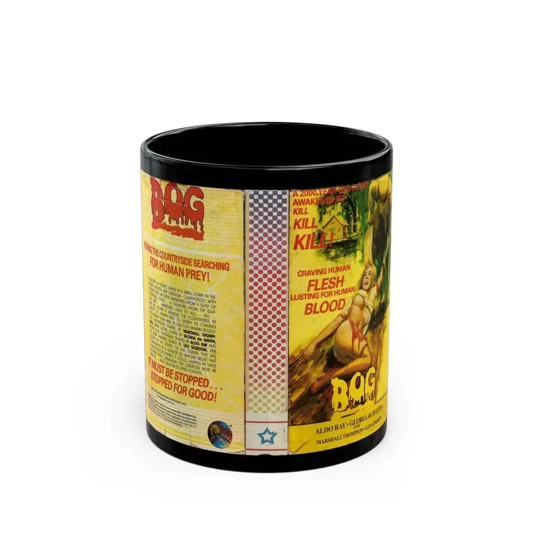 BOG (VHS COVER) - Black Coffee Mug 11oz - Go Mug Yourself