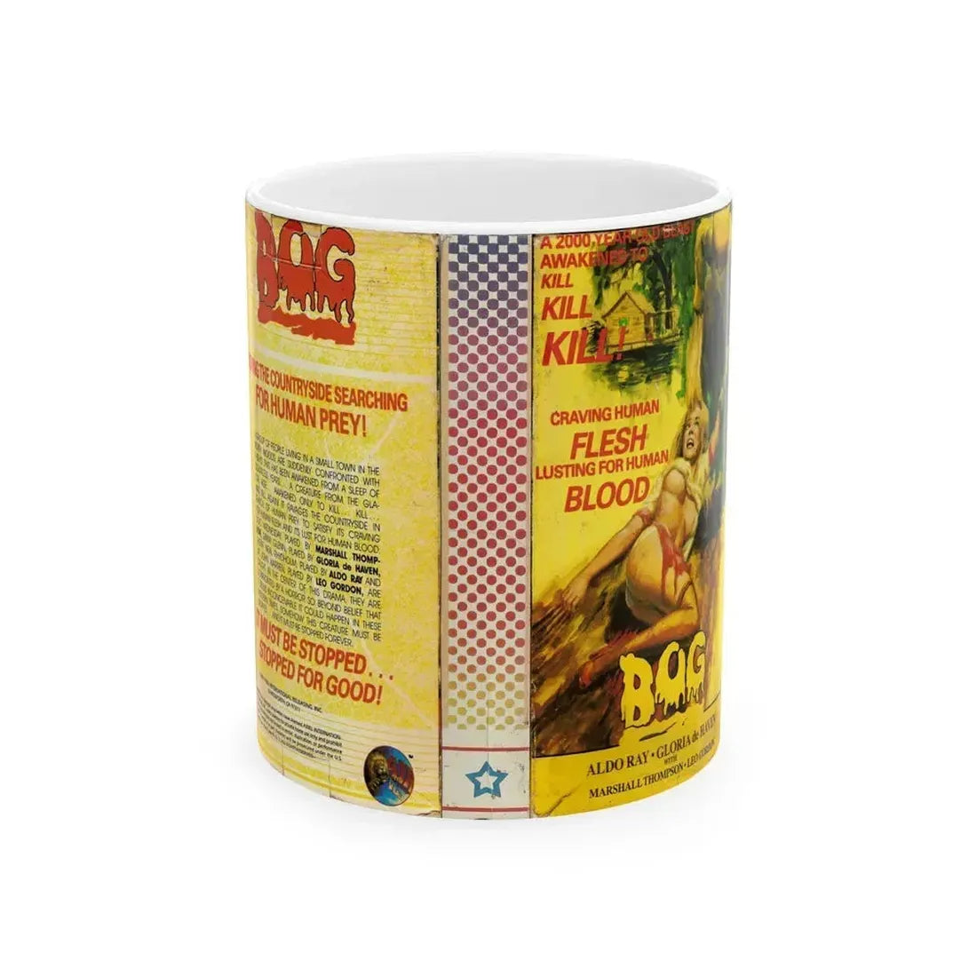 BOG (VHS COVER) - White Coffee Mug 11oz - Go Mug Yourself