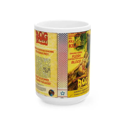 BOG (VHS COVER) - White Coffee Mug 15oz - Go Mug Yourself