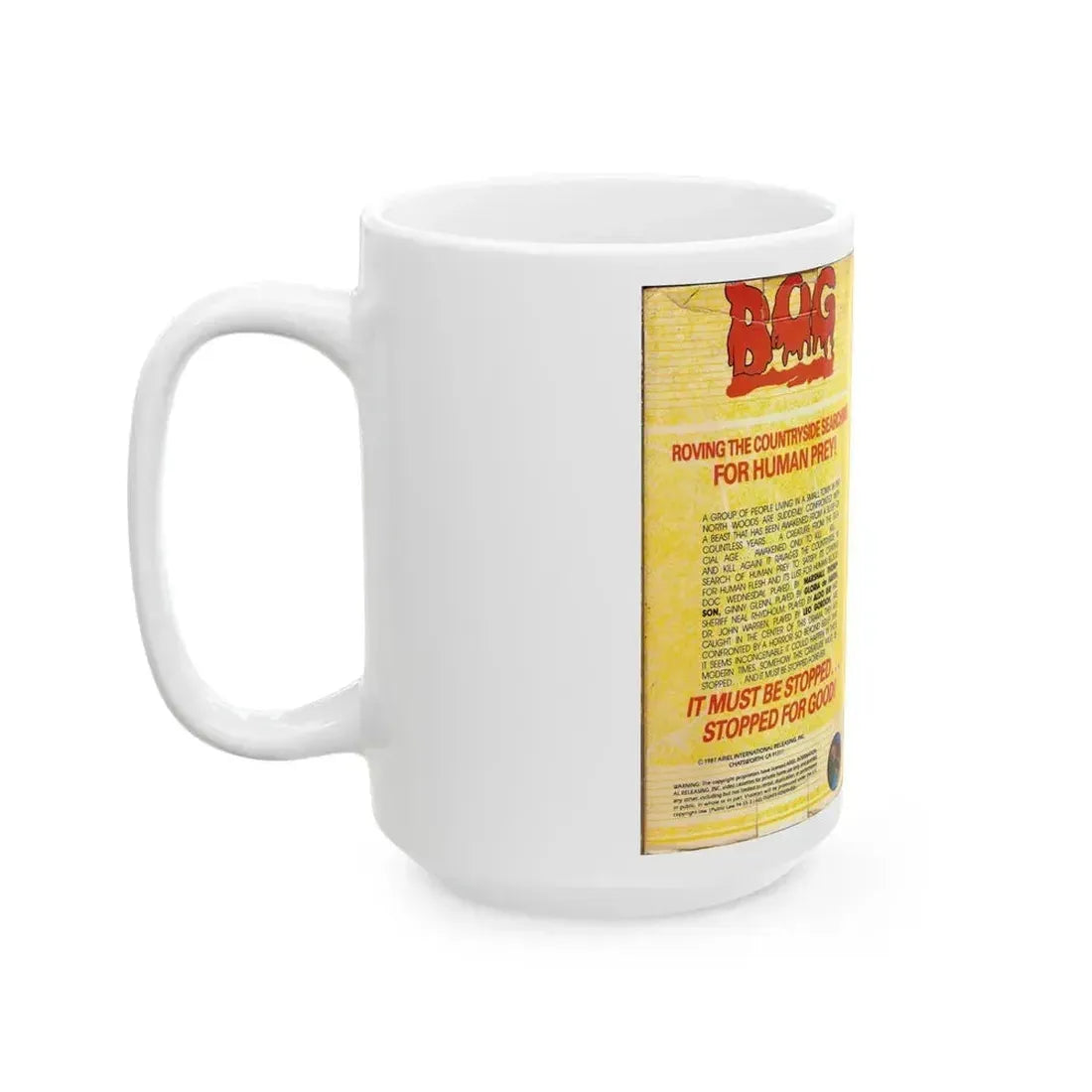 BOG (VHS COVER) - White Coffee Mug - Go Mug Yourself