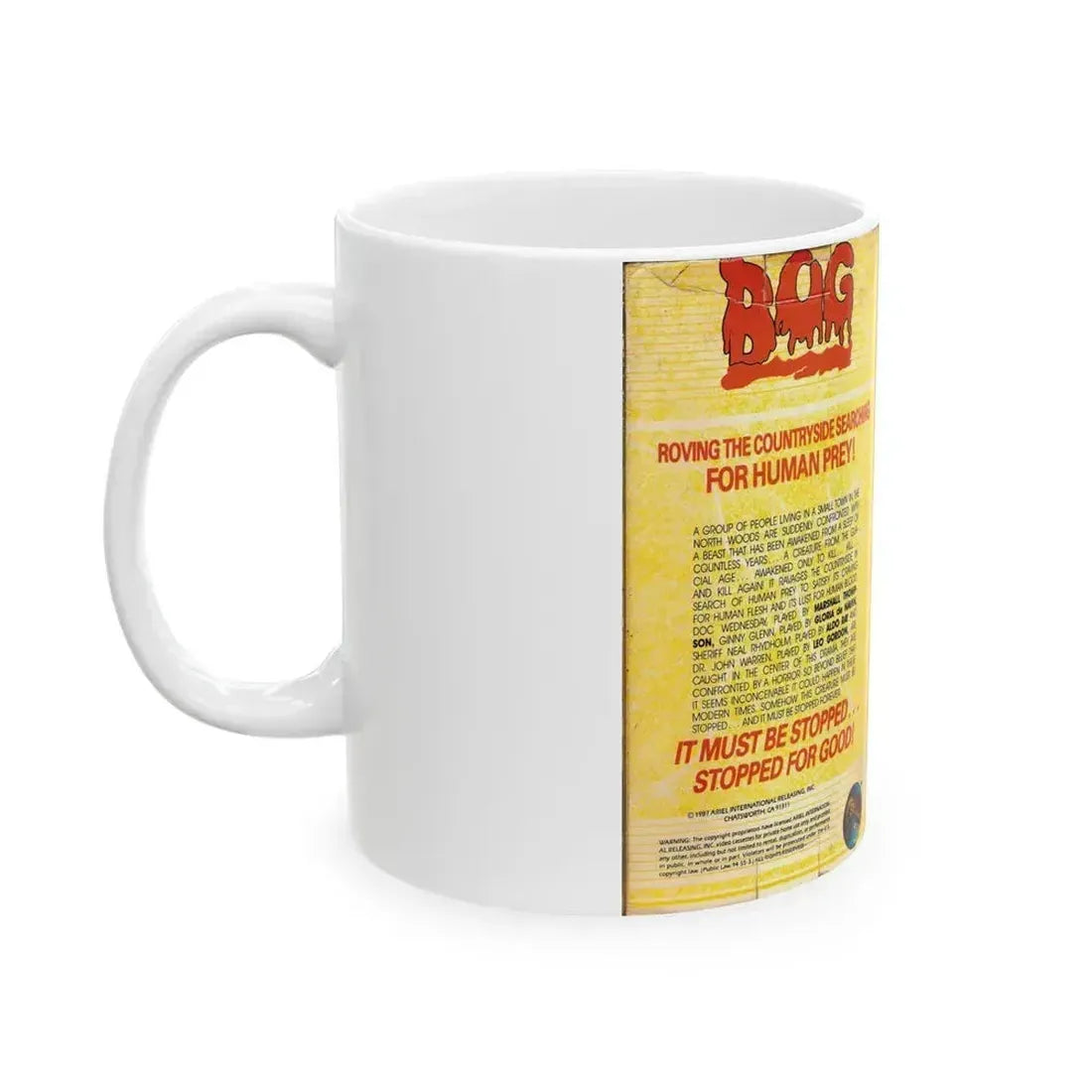BOG (VHS COVER) - White Coffee Mug - Go Mug Yourself