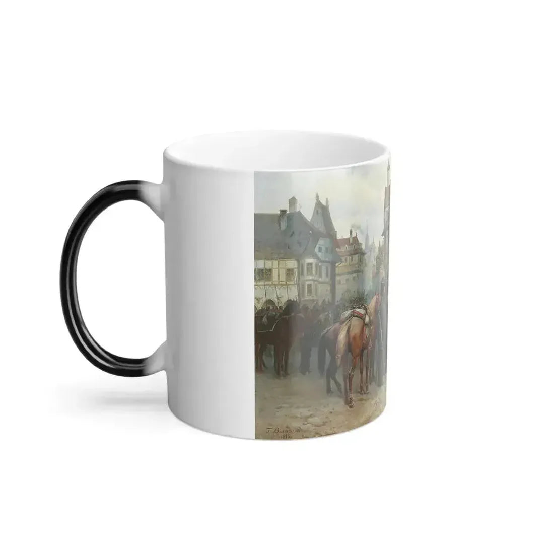 Bogdan Pavlovich Willewalde (1819-1903) Blucher and the Cossacks in Bautzen - Color Changing Mug 11oz - Go Mug Yourself