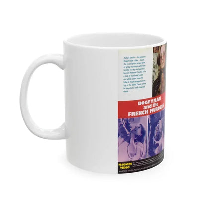 BOGEYMAN AND THE FRENCH MURDERS (VHS COVER) - White Coffee Mug - Go Mug Yourself