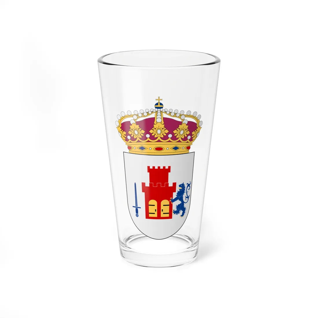 Bohuslän vapen med kunglig krona (Sweden) (Coat of Arms) Pint Glass 16oz 16oz - Go Mug Yourself