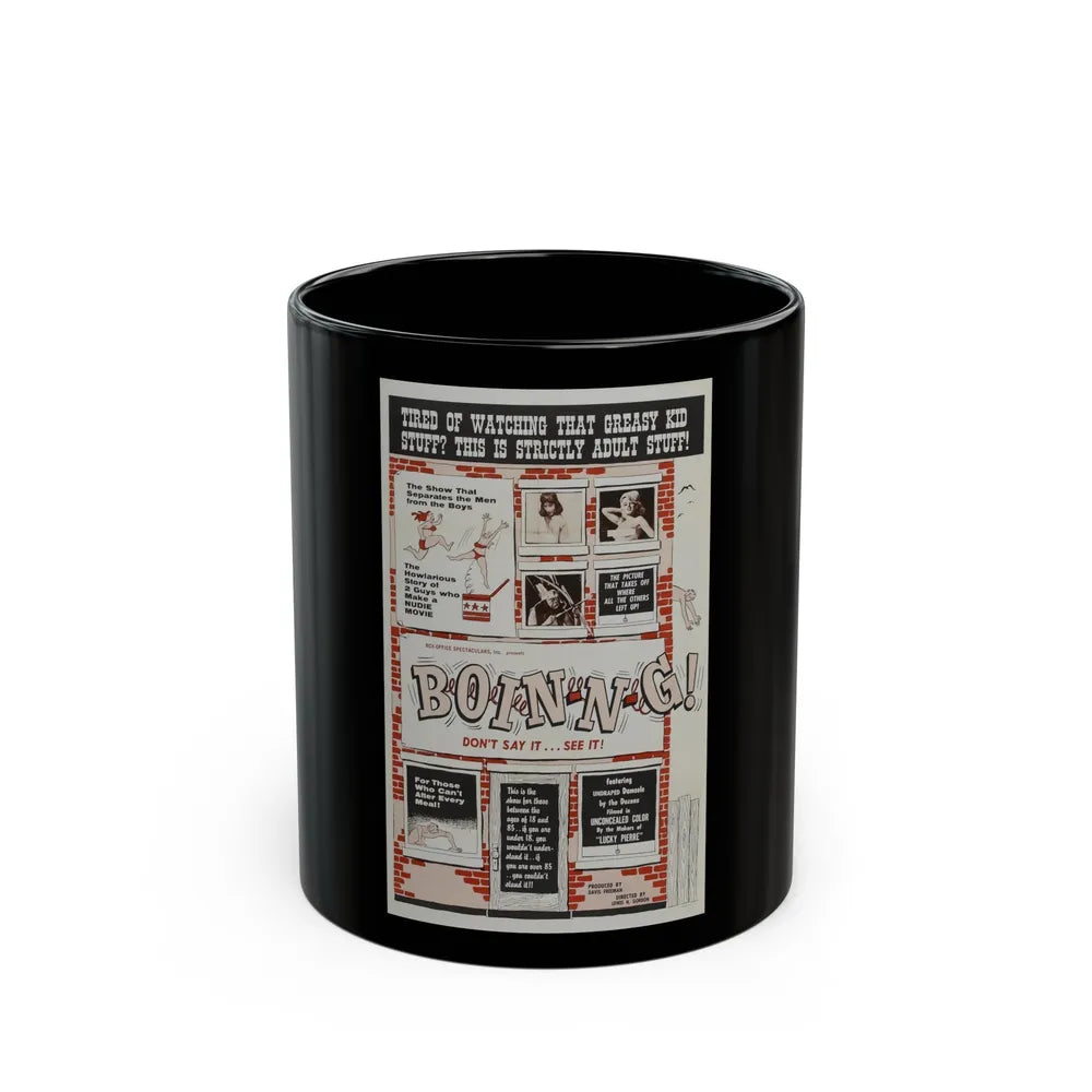 BOIN-N-G! 1963 Movie Poster - Black Coffee Mug-11oz-Go Mug Yourself