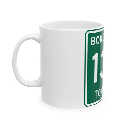 Bokescreek Township Route 132 Logan County Ohio (Ohio) (Road Sign) White Coffee Mug - Go Mug Yourself