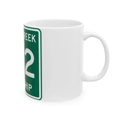 Bokescreek Township Route 132 Logan County Ohio (Ohio) (Road Sign) White Coffee Mug - Go Mug Yourself