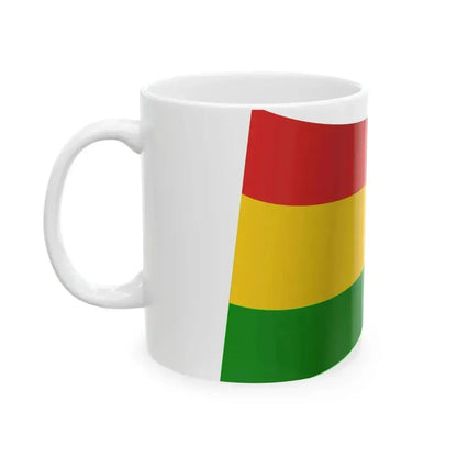 Bolivia Flag - iconic waving (Bolivia) White Coffee Mug - Go Mug Yourself