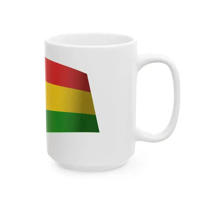 Bolivia Flag - iconic waving (Bolivia) White Coffee Mug - Go Mug Yourself