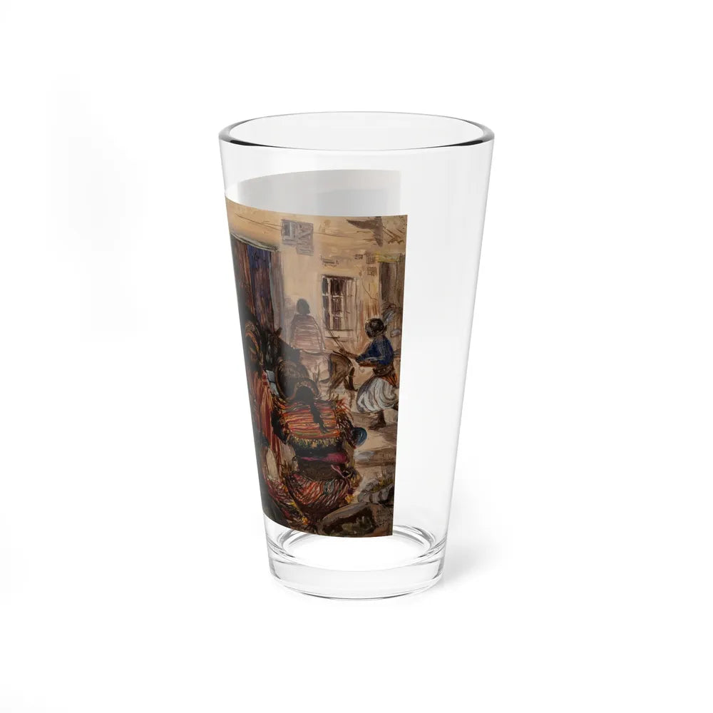 Bolivian Market, 1947 (Magazine Illustration) Pint Glass 16oz-Go Mug Yourself