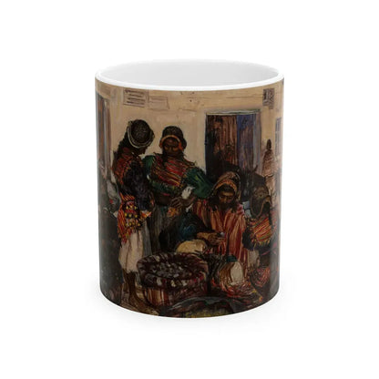 Bolivian Market, 1947 - White Coffee Mug 11oz - Go Mug Yourself