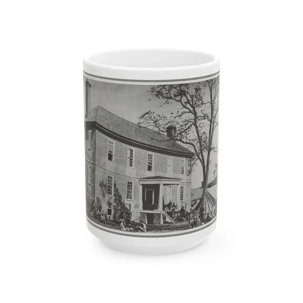 Bolling House Originally Named Mitchell's (Later Bull Hill ), Possibly Located In Hopewell, Va. 001(2) (U.S. Civil War) White Coffee Mug-15oz-Go Mug Yourself