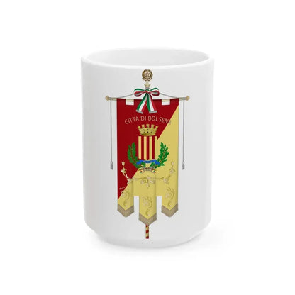 Bolsena-Gonfalone (Italy) White Coffee Mug 15oz - Go Mug Yourself