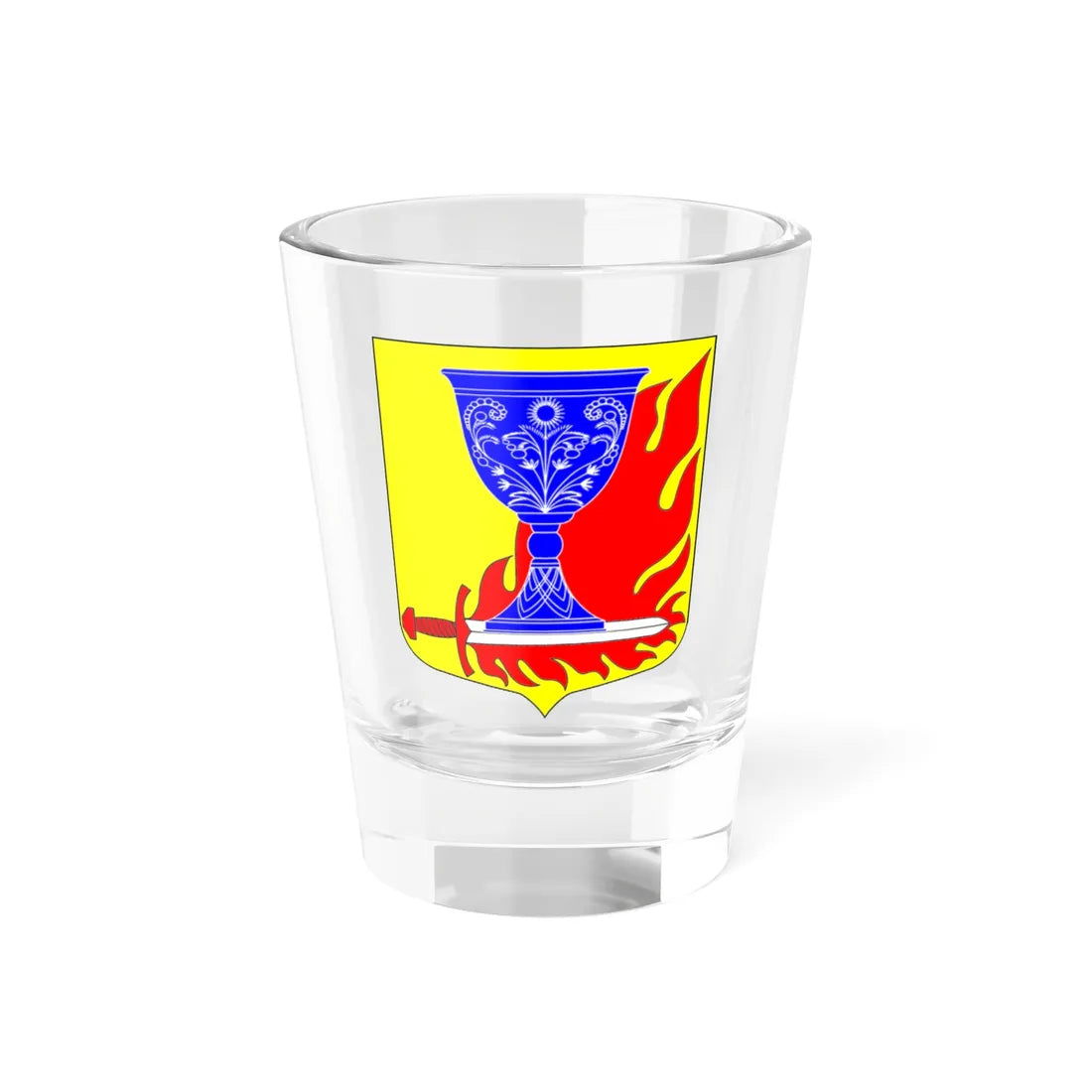Bolshelutskoye gerb (Russia) (Coat of Arms) Shot Glass 1.5oz 1.5oz - Go Mug Yourself
