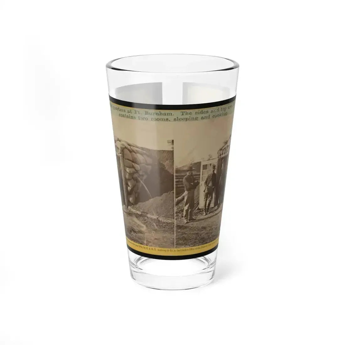 Bomb Proof Quarters At Ft. Burnham. The Sides And Top Are 7 Feet Thick, Contains Two Rooms, Sleeping And Cooking (U.S. Civil War) Pint Glass 16oz 16oz - Go Mug Yourself