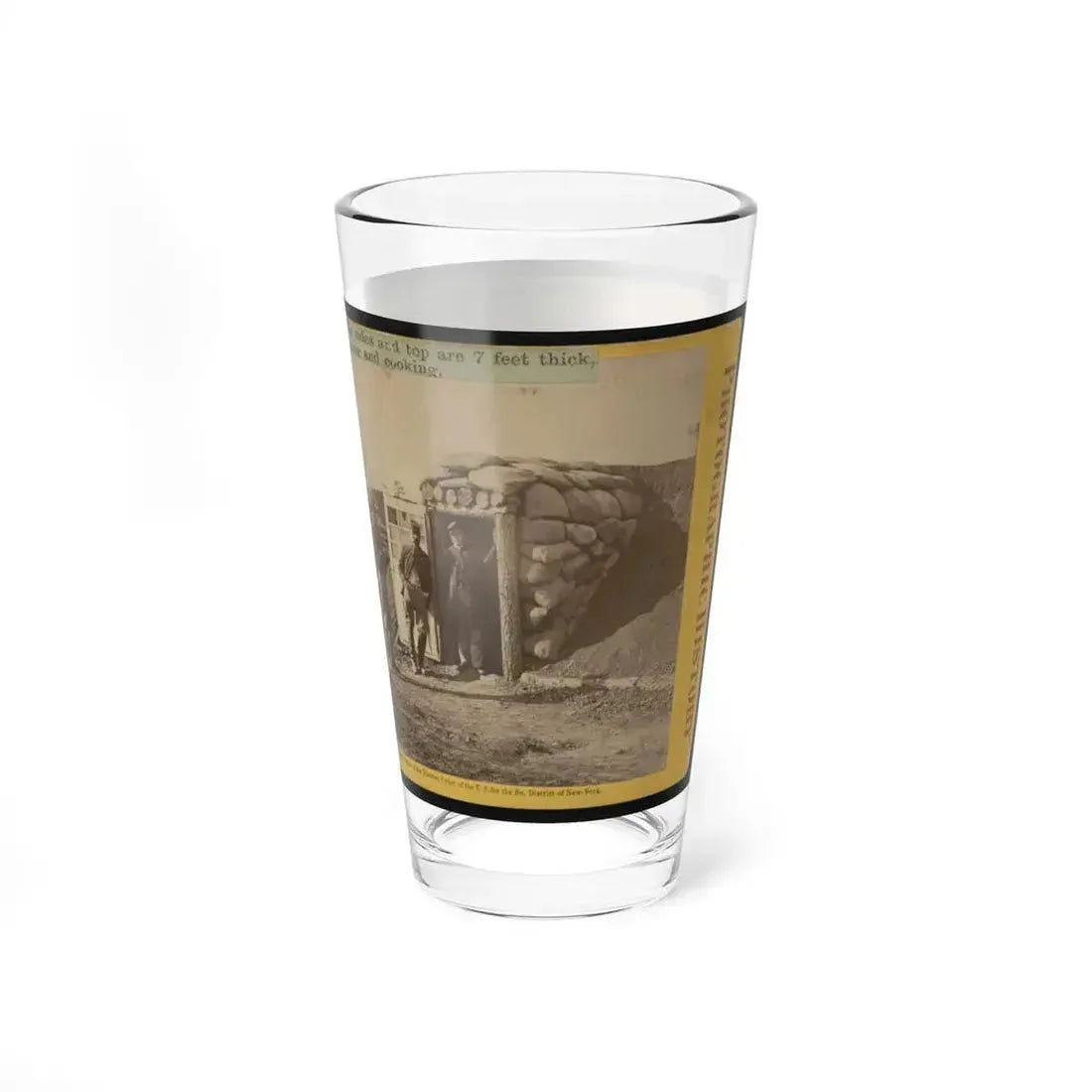 Bomb Proof Quarters At Ft. Burnham. The Sides And Top Are 7 Feet Thick, Contains Two Rooms, Sleeping And Cooking (U.S. Civil War) Pint Glass 16oz - Go Mug Yourself