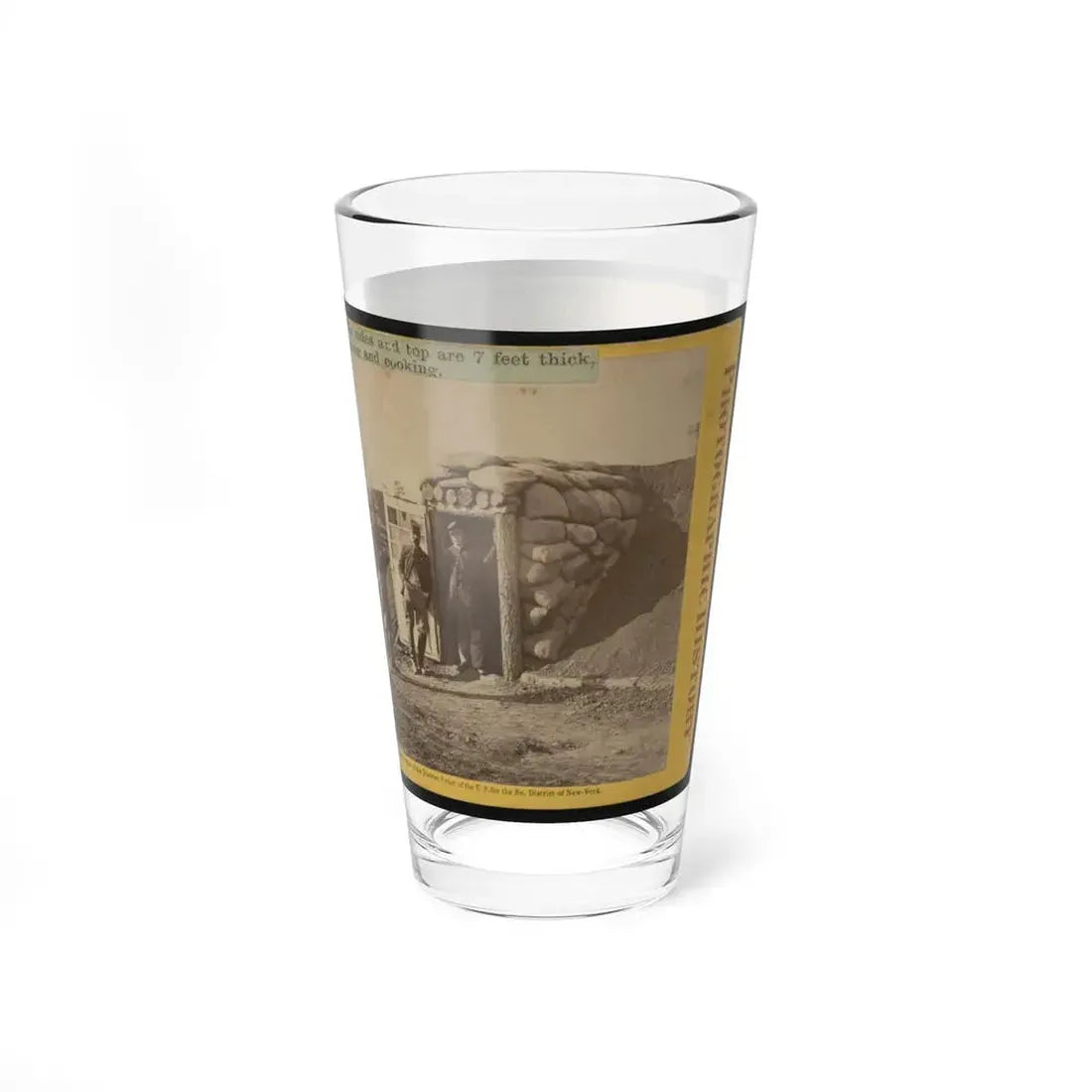 Bomb Proof Quarters At Ft. Burnham. The Sides And Top Are 7 Feet Thick, Contains Two Rooms, Sleeping And Cooking (U.S. Civil War) Pint Glass 16oz - Go Mug Yourself