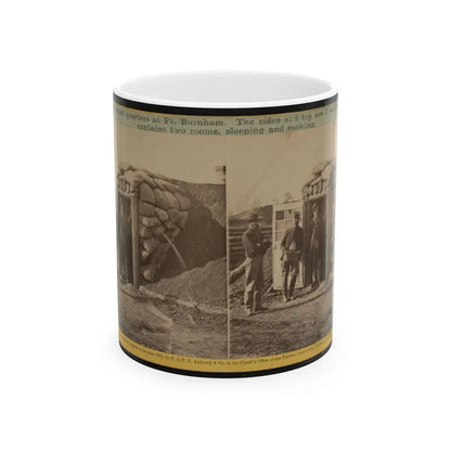 Bomb Proof Quarters At Ft. Burnham. The Sides And Top Are 7 Feet Thick, Contains Two Rooms, Sleeping And Cooking (U.S. Civil War) White Coffee Mug 11oz - Go Mug Yourself