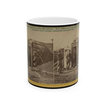 Bomb Proof Quarters At Ft. Burnham. The Sides And Top Are 7 Feet Thick, Contains Two Rooms, Sleeping And Cooking (U.S. Civil War) White Coffee Mug 11oz - Go Mug Yourself