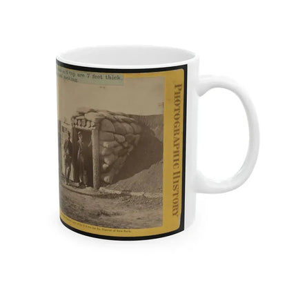 Bomb Proof Quarters At Ft. Burnham. The Sides And Top Are 7 Feet Thick, Contains Two Rooms, Sleeping And Cooking (U.S. Civil War) White Coffee Mug - Go Mug Yourself