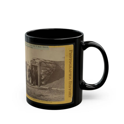 Bomb Proof Quarters At Ft. Burnham. The Sides And Top Are 7 Feet Thick, Contains Two Rooms, Sleeping And Cooking (U.S. Civil War) Black Coffee Mug-Go Mug Yourself