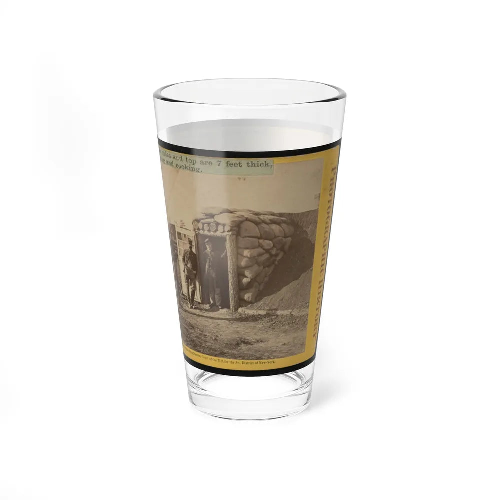 Bomb Proof Quarters At Ft. Burnham. The Sides And Top Are 7 Feet Thick, Contains Two Rooms, Sleeping And Cooking (U.S. Civil War) Pint Glass 16oz-Go Mug Yourself