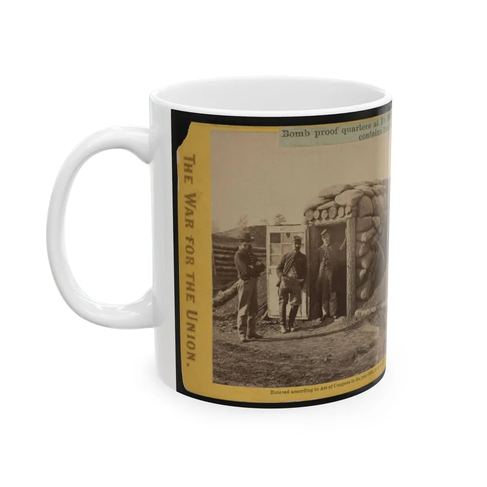 Bomb Proof Quarters At Ft. Burnham. The Sides And Top Are 7 Feet Thick, Contains Two Rooms, Sleeping And Cooking (U.S. Civil War) White Coffee Mug-Go Mug Yourself