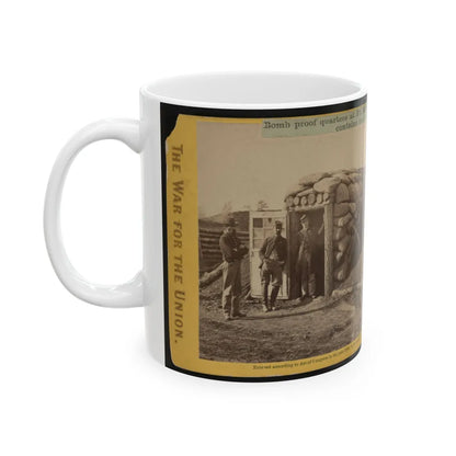 Bomb Proof Quarters At Ft. Burnham. The Sides And Top Are 7 Feet Thick, Contains Two Rooms, Sleeping And Cooking (U.S. Civil War) White Coffee Mug-Go Mug Yourself