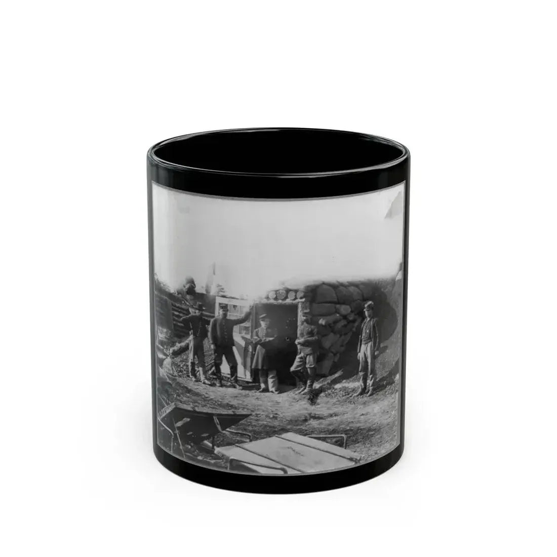 Bomb Proof Quarters In Fort Burnham (U.S. Civil War) Black Coffee Mug 11oz - Go Mug Yourself