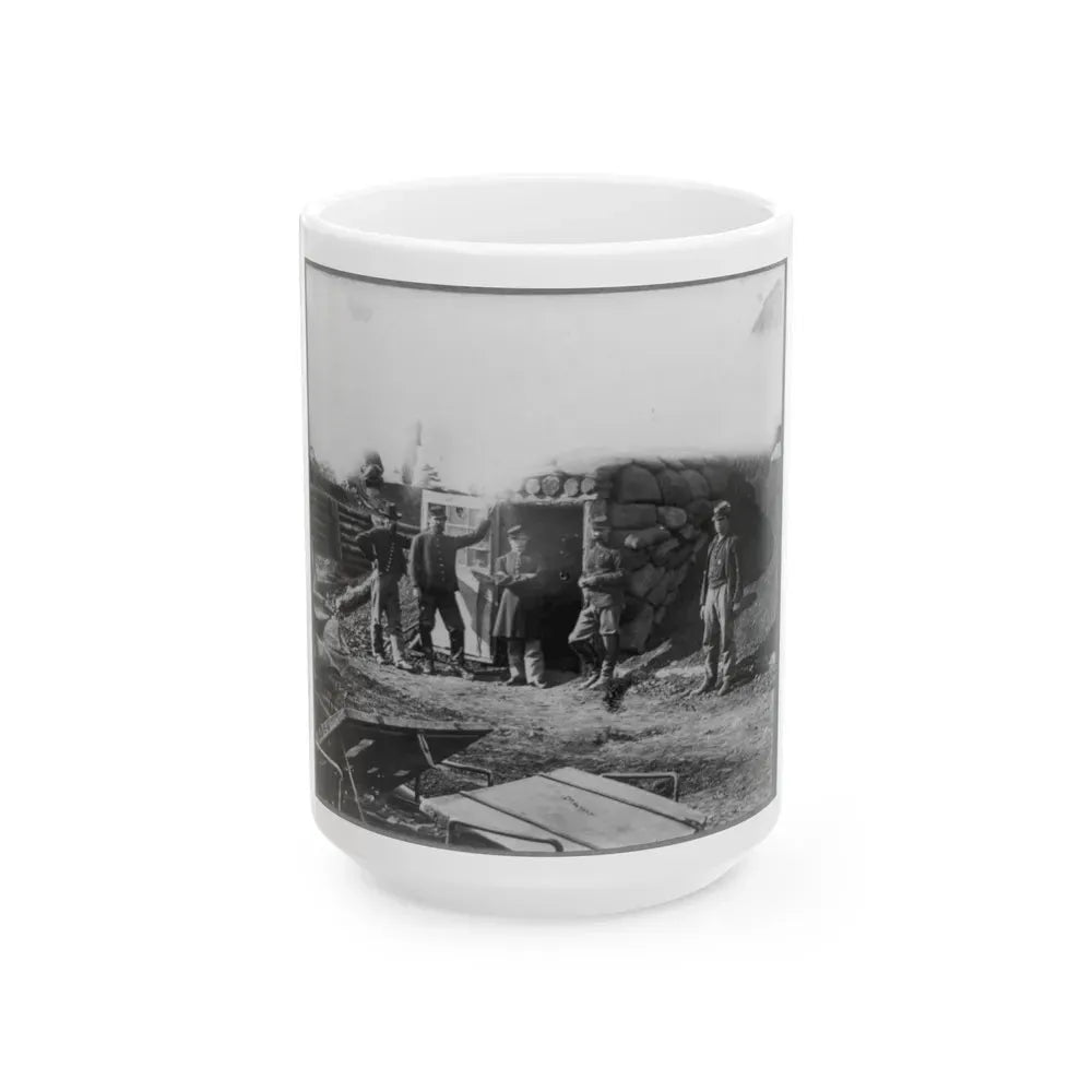 Bomb Proof Quarters In Fort Burnham (U.S. Civil War) White Coffee Mug 15oz - Go Mug Yourself