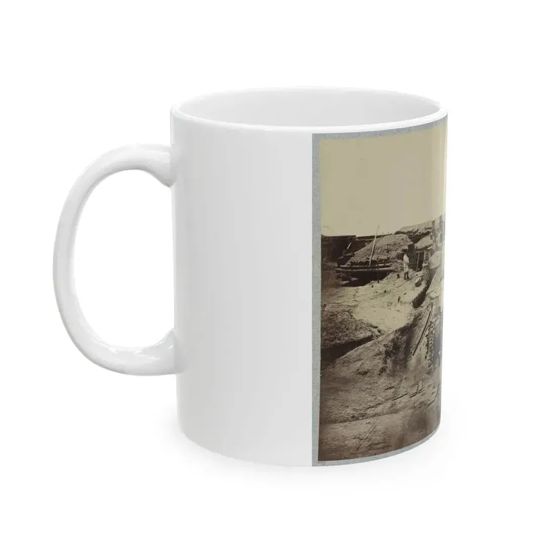 Bomb-Proof Quarters In Fort Sedgwick In Front Of Petersburg, Va. (U.S. Civil War) White Coffee Mug - Go Mug Yourself