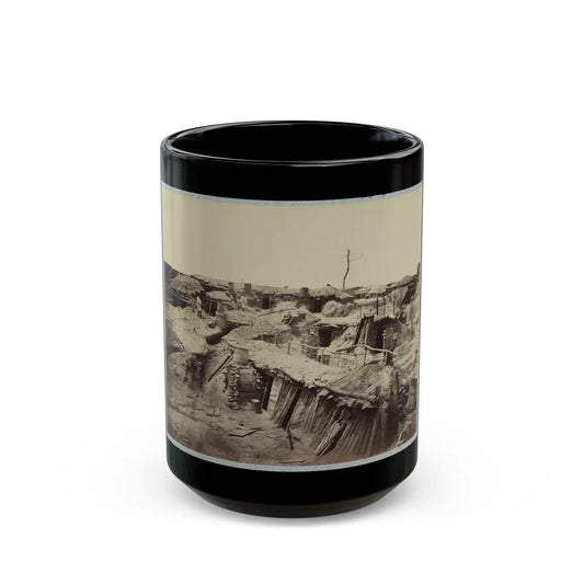 Bomb-Proof Quarters In Fort Sedgwick In Front Of Petersburg, Va. (U.S. Civil War) Black Coffee Mug-15oz-Go Mug Yourself