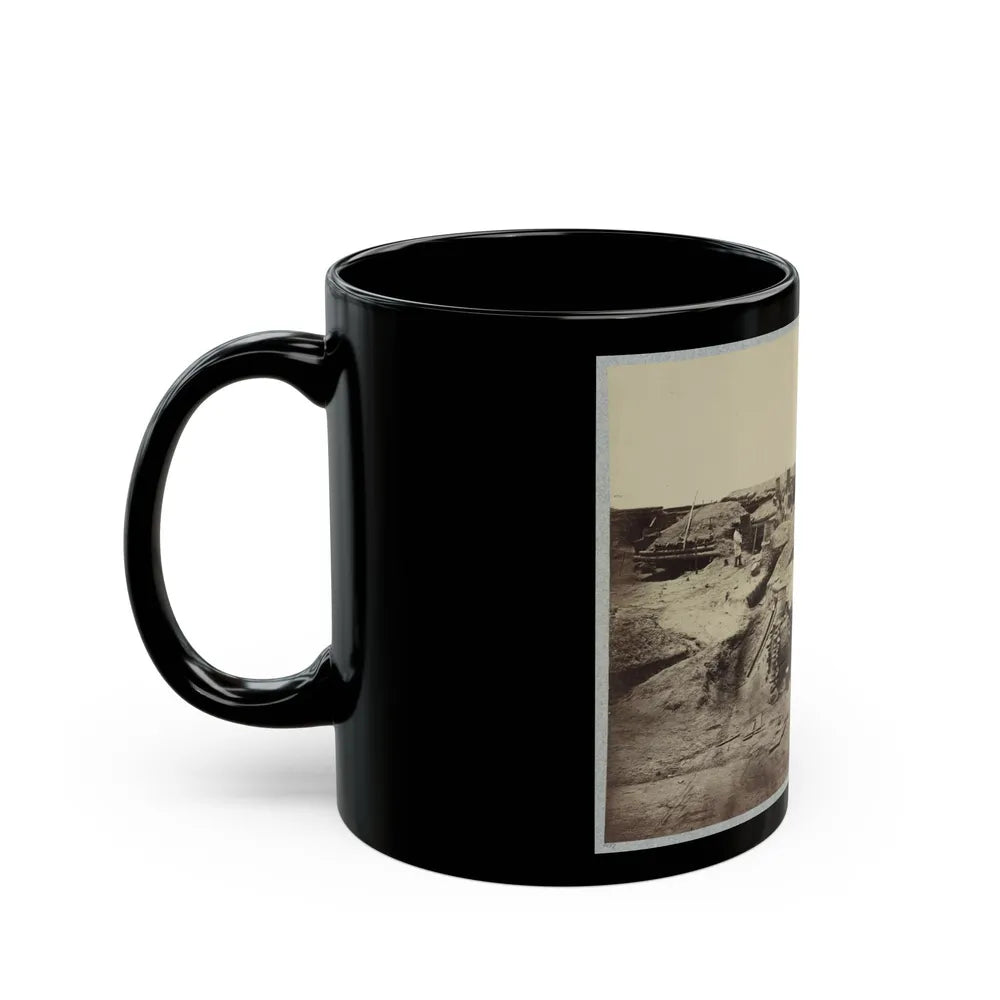 Bomb-Proof Quarters In Fort Sedgwick In Front Of Petersburg, Va. (U.S. Civil War) Black Coffee Mug-Go Mug Yourself