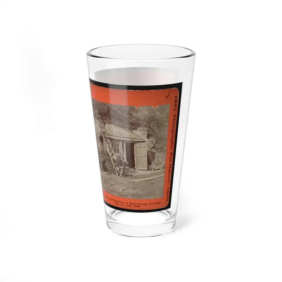 Bomb-Proof Quarters Of Major Strong, At Dutch Gap, Va., July, 1864 (U.S. Civil War) Pint Glass 16oz - Go Mug Yourself
