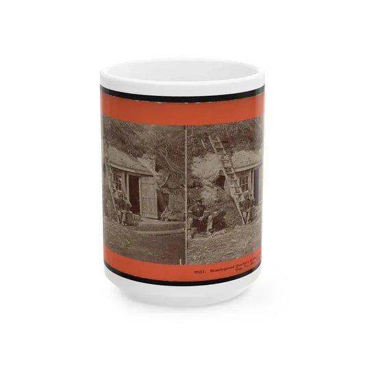 Bomb-Proof Quarters Of Major Strong, At Dutch Gap, Va., July, 1864 (U.S. Civil War) White Coffee Mug 15oz - Go Mug Yourself