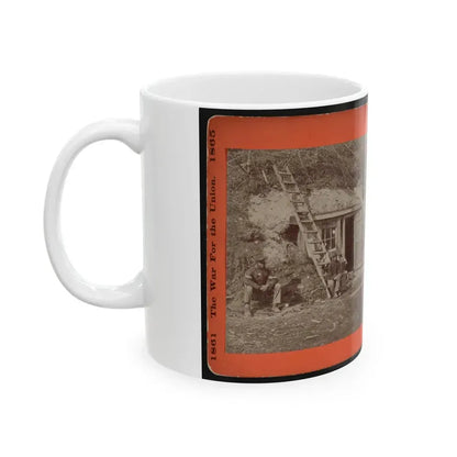 Bomb-Proof Quarters Of Major Strong, At Dutch Gap, Va., July, 1864 (U.S. Civil War) White Coffee Mug - Go Mug Yourself