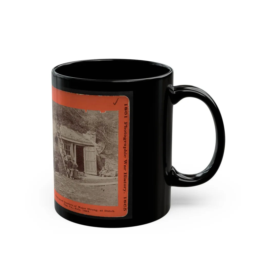 Bomb-Proof Quarters Of Major Strong, At Dutch Gap, Va., July, 1864 (U.S. Civil War) Black Coffee Mug-Go Mug Yourself