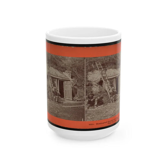 Bomb-Proof Quarters Of Major Strong, At Dutch Gap, Va., July, 1864 (U.S. Civil War) White Coffee Mug-15oz-Go Mug Yourself