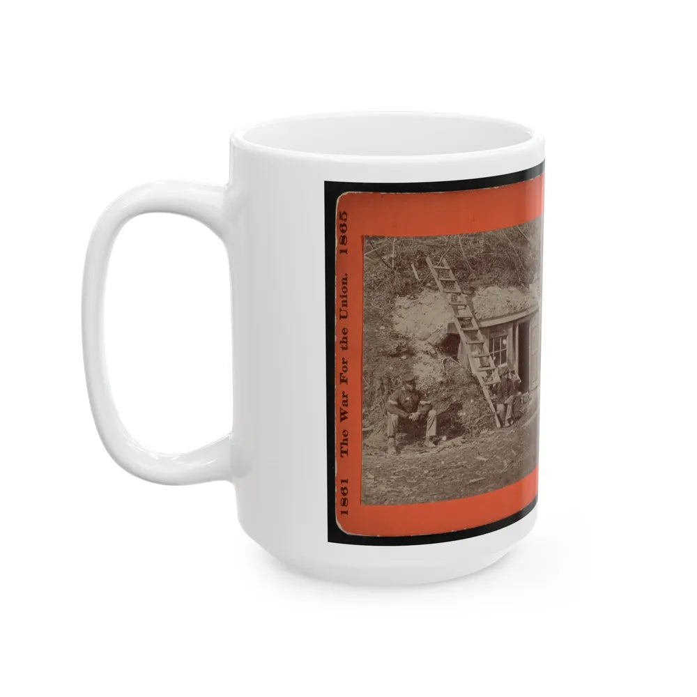 Bomb-Proof Quarters Of Major Strong, At Dutch Gap, Va., July, 1864 (U.S. Civil War) White Coffee Mug-Go Mug Yourself