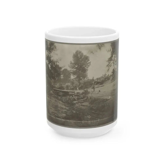 Bomb-Proof Quarters On The Lines In Front Of Petersburg, Va. Aug. 1864 (U.S. Civil War) White Coffee Mug 15oz - Go Mug Yourself