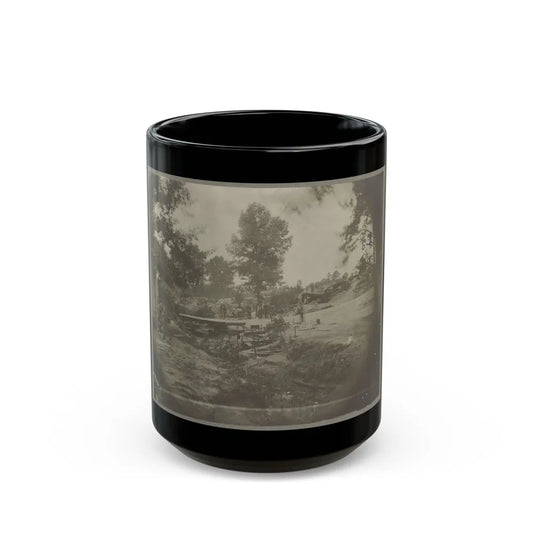 Bomb-Proof Quarters On The Lines In Front Of Petersburg, Va. Aug. 1864 (U.S. Civil War) Black Coffee Mug-15oz-Go Mug Yourself