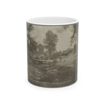 Bomb-Proof Quarters On The Lines In Front Of Petersburg, Va. Aug. 1864 (U.S. Civil War) White Coffee Mug-11oz-Go Mug Yourself