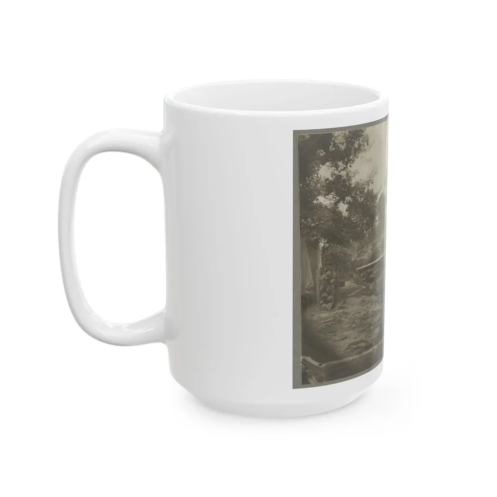 Bomb-Proof Quarters On The Lines In Front Of Petersburg, Va. Aug. 1864 (U.S. Civil War) White Coffee Mug-Go Mug Yourself