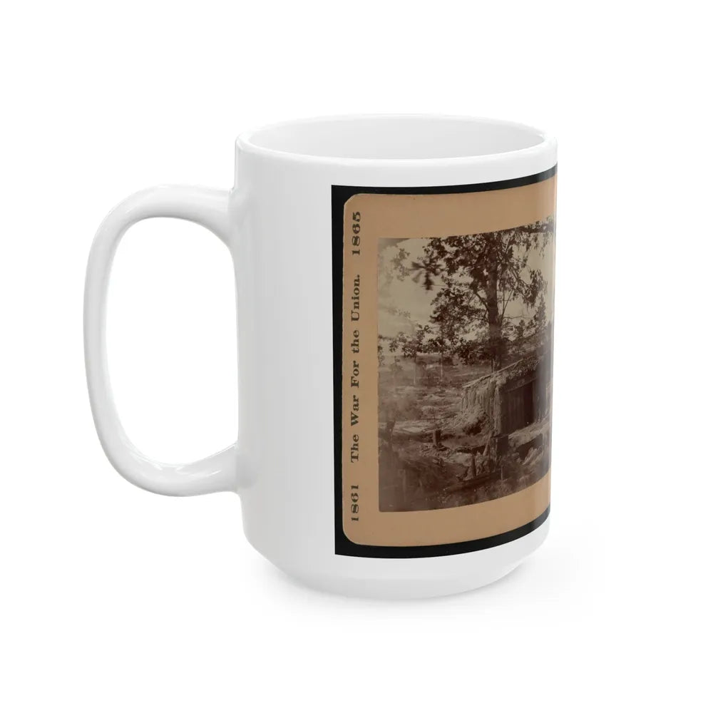 Bomb-Proof Restaurant On The Petersburg Line 001 (U.S. Civil War) White Coffee Mug-Go Mug Yourself